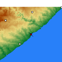 Nearby Forecast Locations - Cintsa Bay - Carta