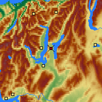 Nearby Forecast Locations - Lake Hāwea - Carta