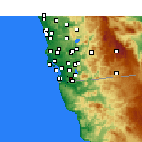 Nearby Forecast Locations - San Diego AP/B - Carta