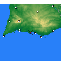 Nearby Forecast Locations - Albufeira - Carta