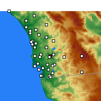 Nearby Forecast Locations - San Diego/Gil. - Carta