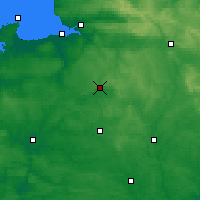 Nearby Forecast Locations - Fougères - Carta