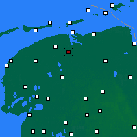 Nearby Forecast Locations - Kollumerland en Nieuwkruisland - Carta