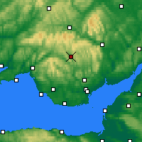 Nearby Forecast Locations - Merthyr Tydfil - Carta