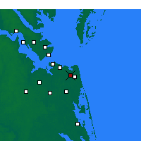 Nearby Forecast Locations - Virginia Beach - Carta