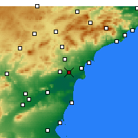 Nearby Forecast Locations - Guardamar del Segura - Carta