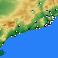 Nearby Forecast Locations - El Vendrell - Carta