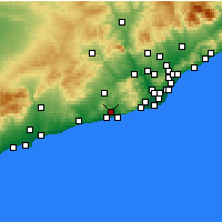 Nearby Forecast Locations - Sant Pere de Ribes - Carta