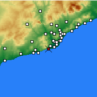 Nearby Forecast Locations - Castelldefels - Carta