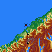 Nearby Forecast Locations - Ōkārito - Carta