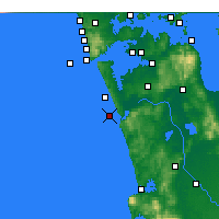 Nearby Forecast Locations - Port Waikato - Carta