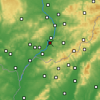 Nearby Forecast Locations - Uherské Hradiště - Carta