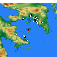 Nearby Forecast Locations - Egina - Carta