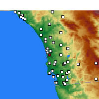 Nearby Forecast Locations - Del Mar - Carta