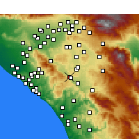 Nearby Forecast Locations - Lake Elsinore - Carta
