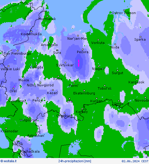 24h-precipitazioni Carte di previsione