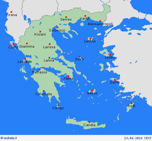  Grecia Europa Carte di previsione