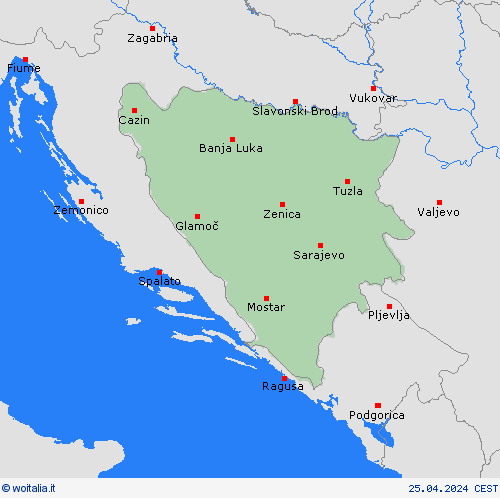  Bosnia ed Erzegovina Europa Carte di previsione