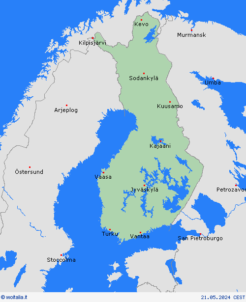 Finlandia Europa Carte di previsione