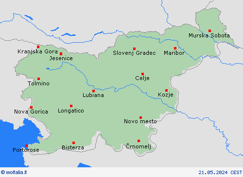  Slovenia Europa Carte di previsione