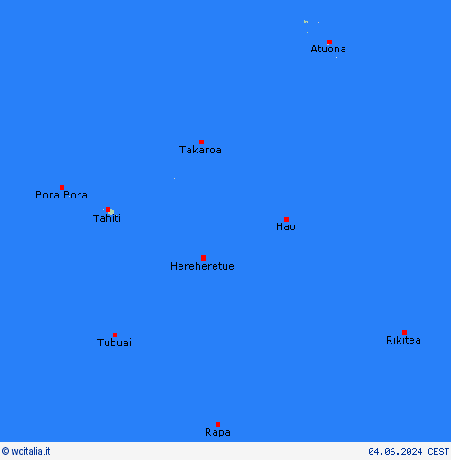  Polinesia francese Oceania Carte di previsione