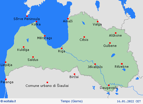 sommario Lettonia Europa Carte di previsione