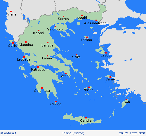 sommario Grecia Europa Carte di previsione