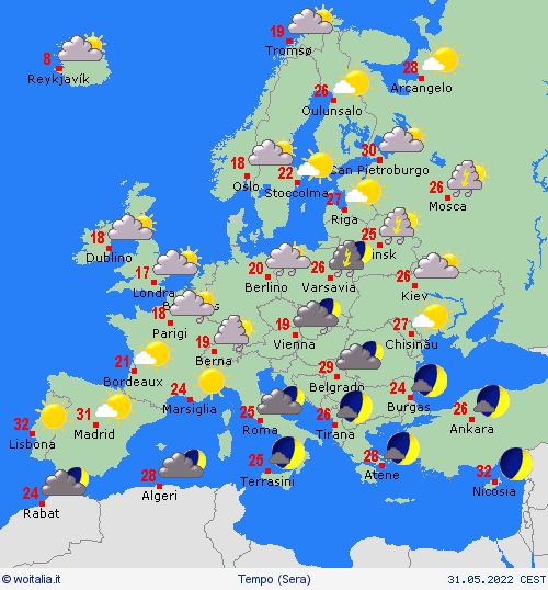 sommario  Europa Carte di previsione