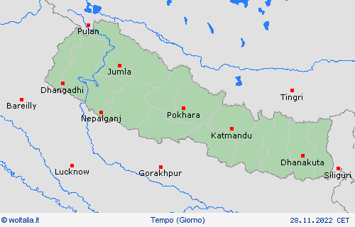 sommario Nepal Asia Carte di previsione