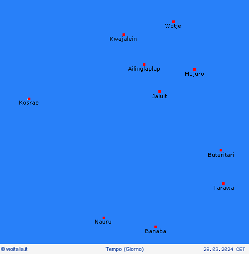 sommario Isole Marshall Oceania Carte di previsione