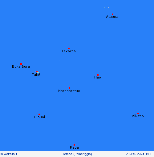 sommario Polinesia francese Oceania Carte di previsione