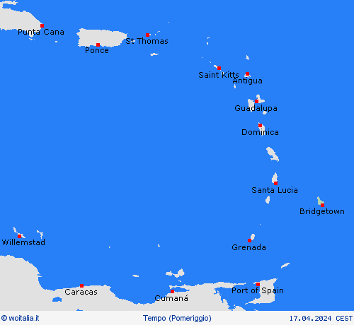 sommario Barbados America Meridionale Carte di previsione