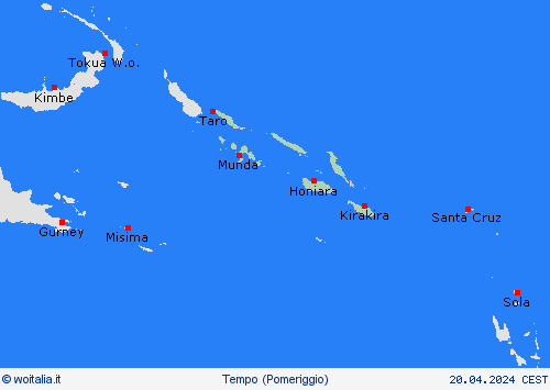 sommario Isole Salomone Oceania Carte di previsione