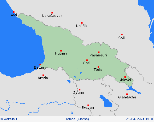 sommario Georgia Asia Carte di previsione