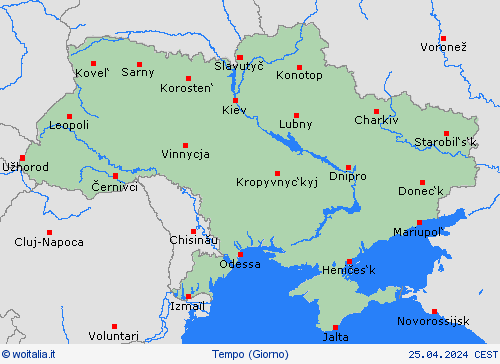 sommario Ucraina Europa Carte di previsione