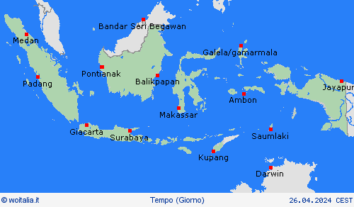 sommario Indonesia Asia Carte di previsione