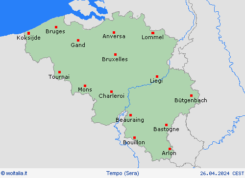 sommario Belgio Europa Carte di previsione