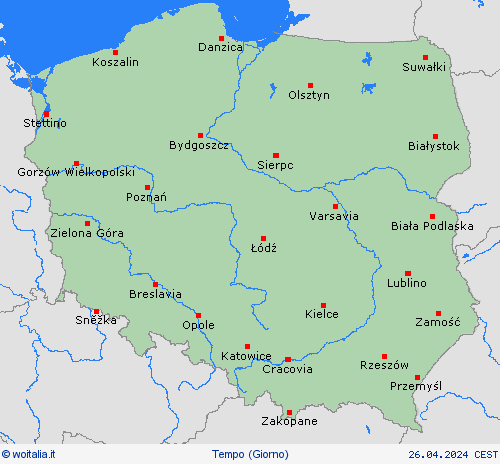 sommario Polonia Europa Carte di previsione