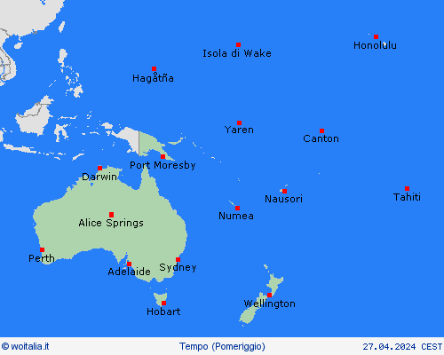 sommario  Oceania Carte di previsione