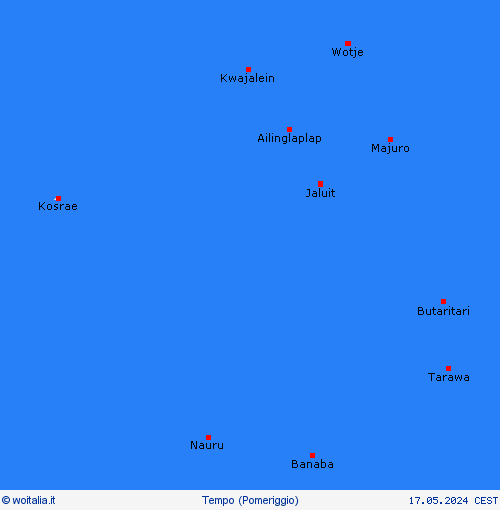 sommario Isole Marshall Oceania Carte di previsione