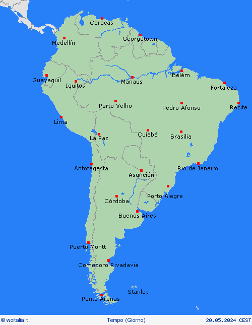 sommario  America Meridionale Carte di previsione