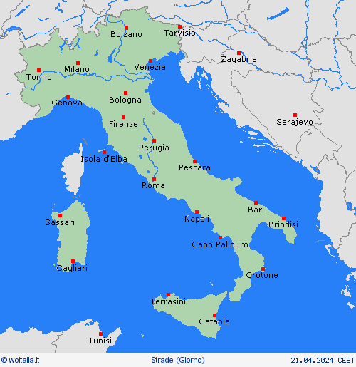 condizioni delle strade  Italia Carte di previsione
