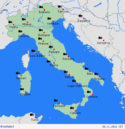 webcam  Italia Carte di previsione