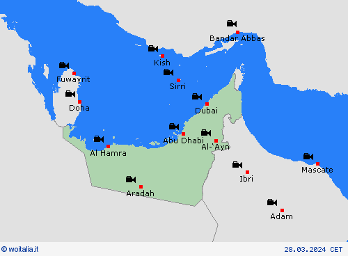 webcam Emirati Arabi Uniti Asia Carte di previsione