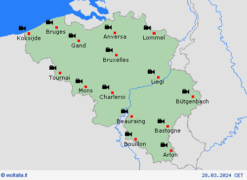 webcam Belgio Europa Carte di previsione
