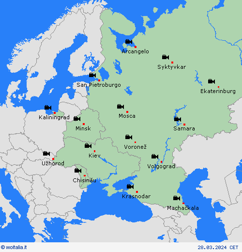 webcam  Europa Carte di previsione