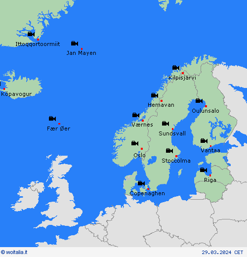webcam  Europa Carte di previsione