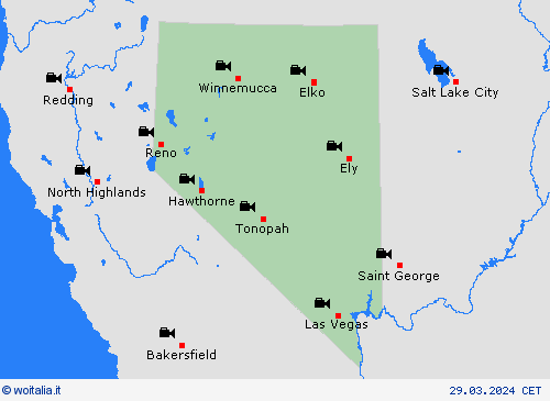 webcam Nevada America del Nord Carte di previsione