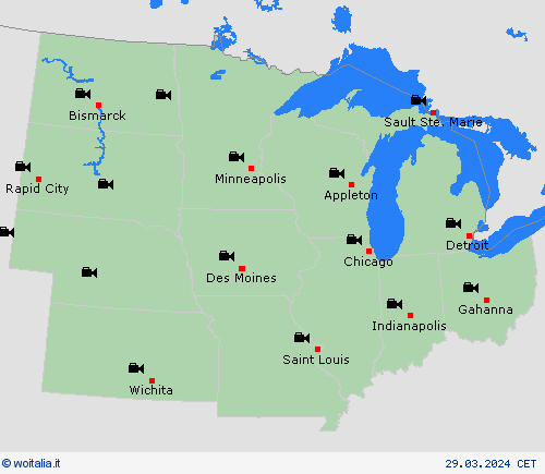webcam  America del Nord Carte di previsione