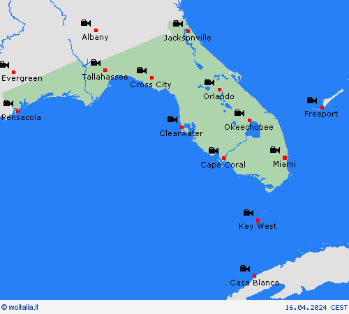 webcam Florida America del Nord Carte di previsione